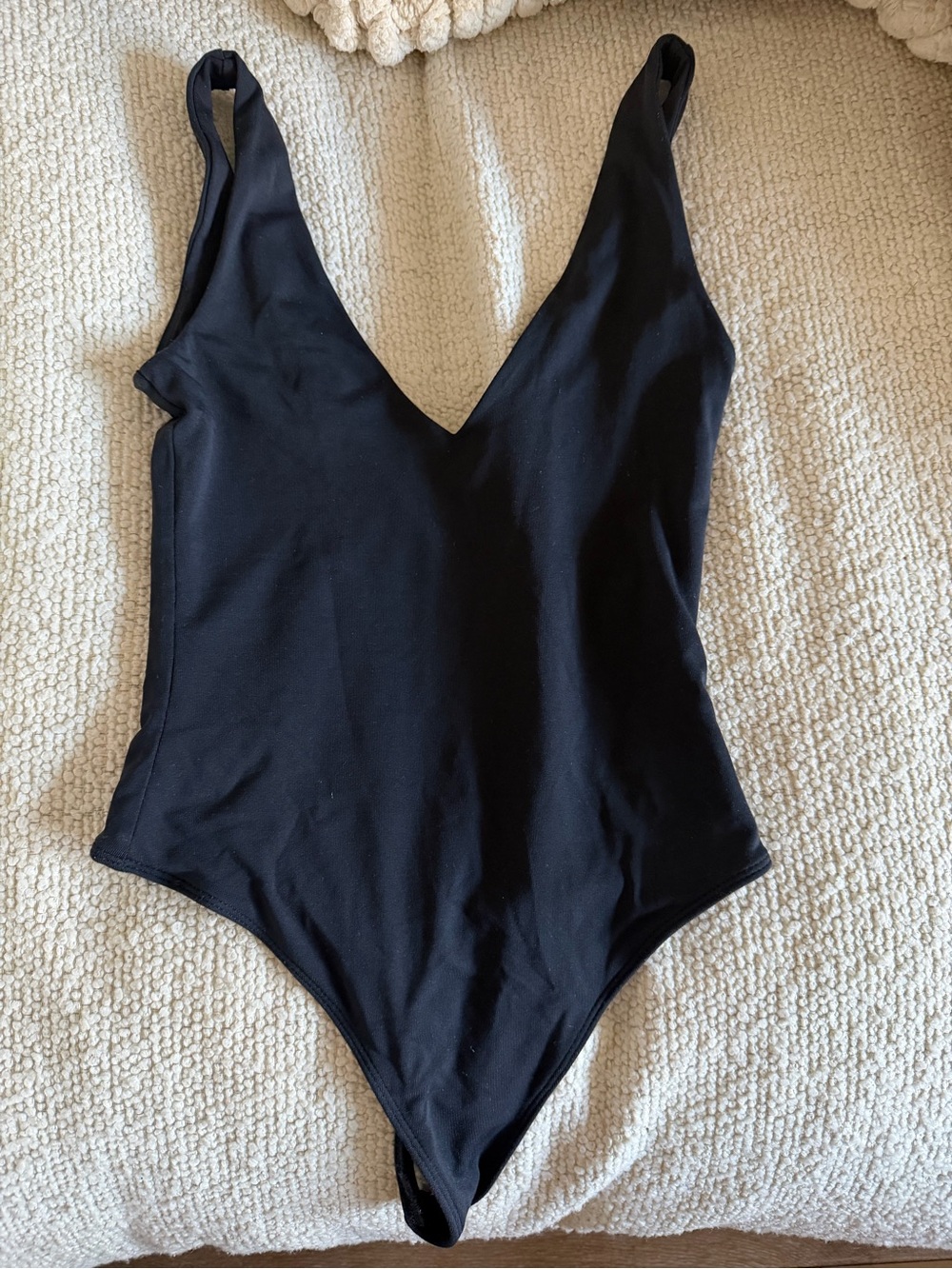 Babaton Black Deep V Body Suit